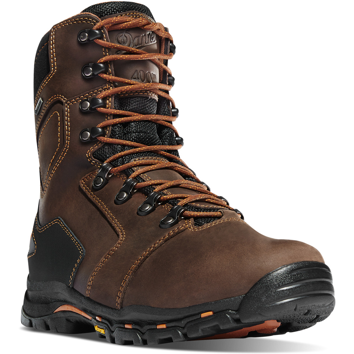 Botas De Trabajo Danner Hombre Mexico - Vicious 8 400G Composite Toe Marrom Oscuro - XURJE4967